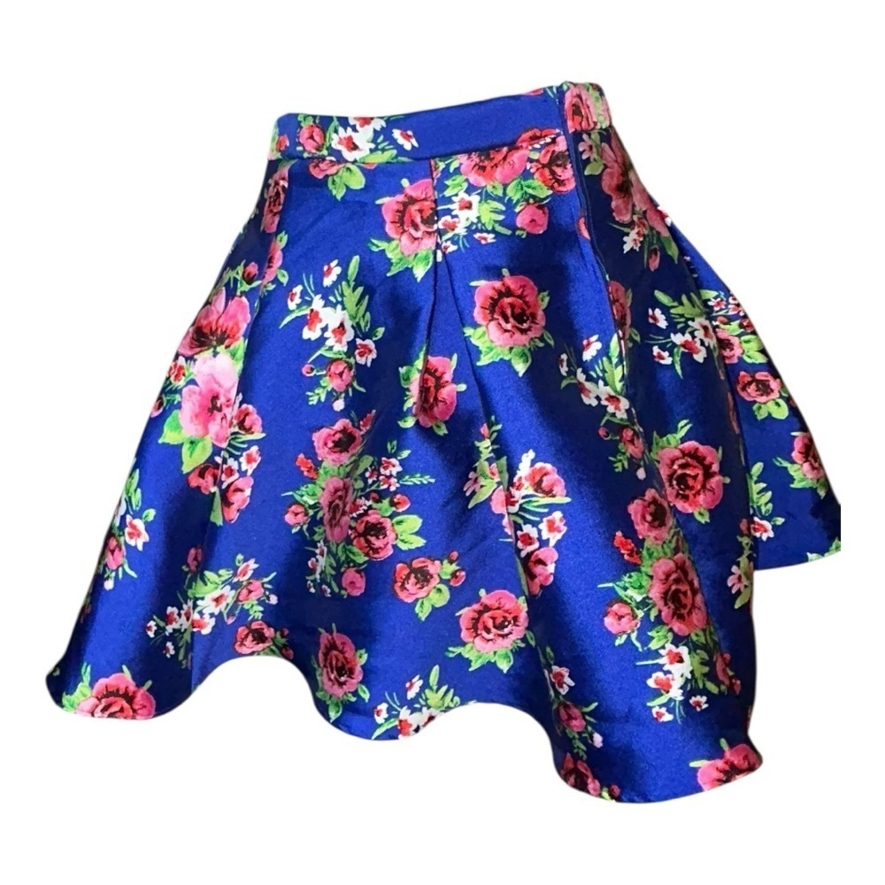 Windsor Floral Pink Blue Elegant Homecoming Skirt with Petticoat Sz 5/6 Women’s - Picture 3 of 11